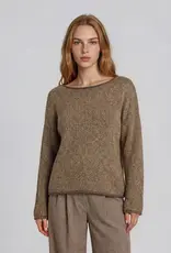 Natasha Boat Neck Contrast Trim Sweater Available in 3 colors: Chococlate, Mocha, Light Mocha
