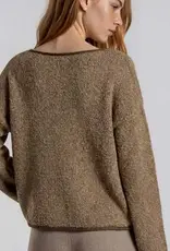 Natasha Boat Neck Contrast Trim Sweater Available in 3 colors: Chococlate, Mocha, Light Mocha