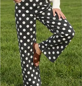 Dana Polka Dot Straight Leg Pant