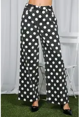 Dana Polka Dot Straight Leg Pant