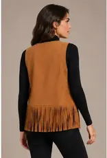 Faith Faux Suede Studded Fringe Vest