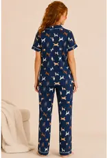 Ruby Ric Rac Trim Stripe & Floral Textured Top