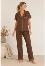 S/S Yummy Top & Pull On Pant Pj Set