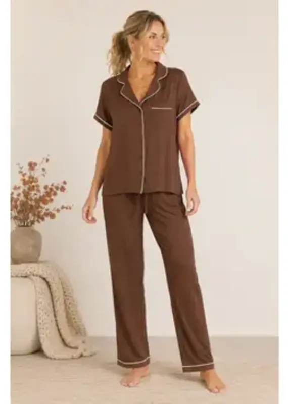 S/S Yummy Top & Pull On Pant Pj Set