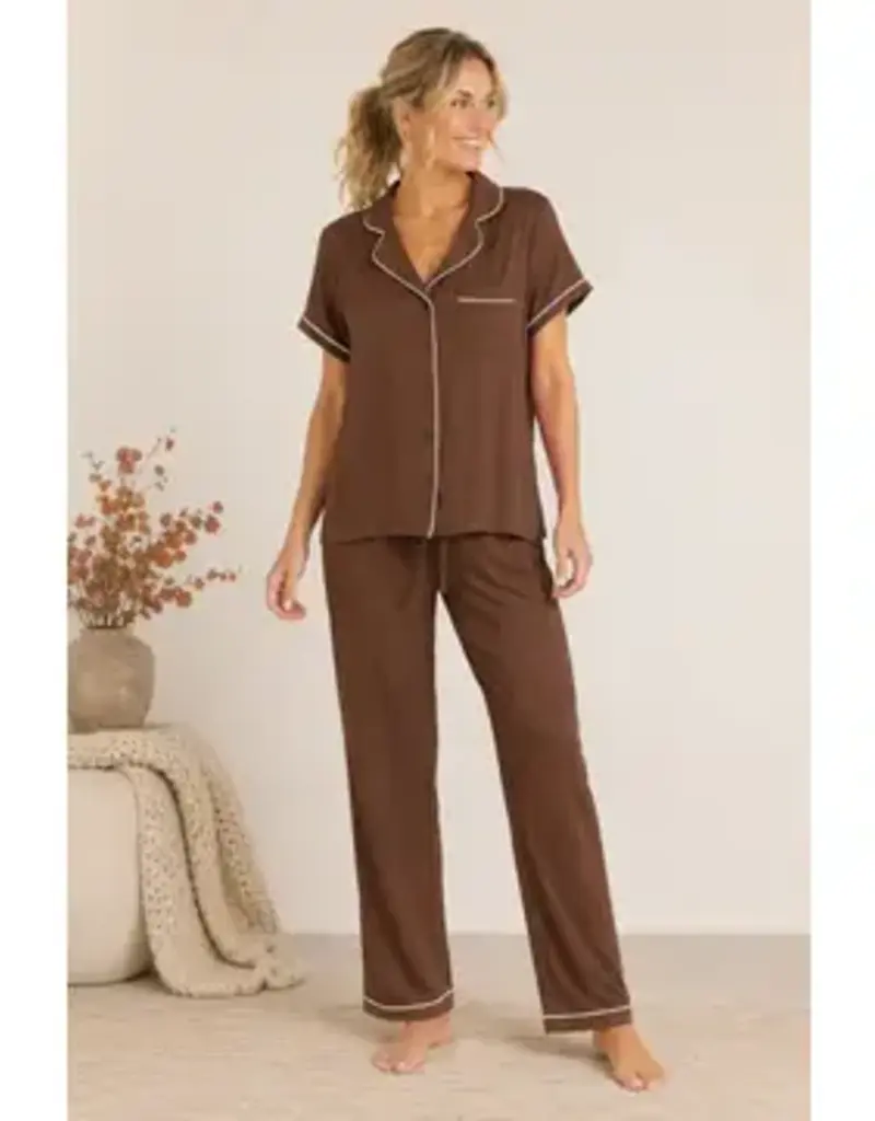 S/S Yummy Top & Pull On Pant Pj Set