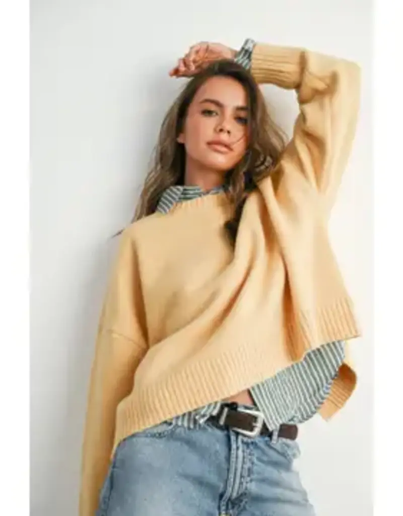 Sandy Striped Button-Up Layering Shirt