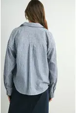 Sandy Striped Button-Up Layering Shirt