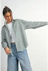 Sandy Striped Button-Up Layering Shirt