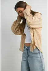 Sandy Striped Button-Up Layering Shirt