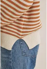 Cynthia Cotton Sweater with Pop of Contrast