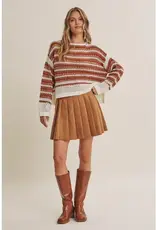 Olivia Relaxed Fit Airy Open-Knit Crochet Sweater