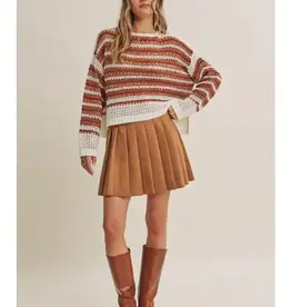 Olivia Relaxed Fit Airy Open-Knit Crochet Sweater