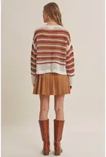 Olivia Relaxed Fit Airy Open-Knit Crochet Sweater
