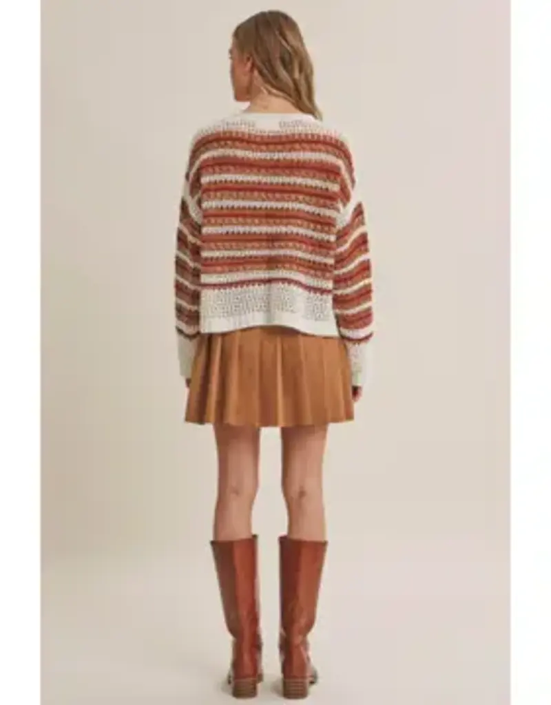 Olivia Relaxed Fit Airy Open-Knit Crochet Sweater
