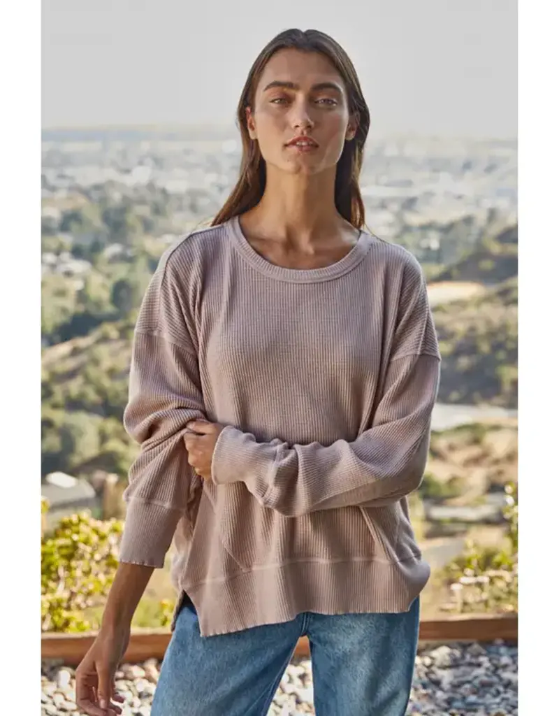 Darla Drop ShoulderTop with Side Slits