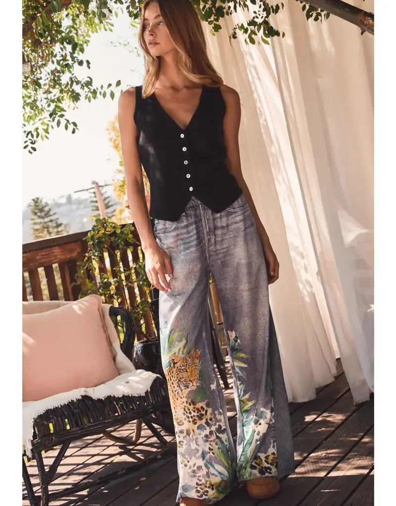 Susan Sublimation Printed Wide Leg Pants