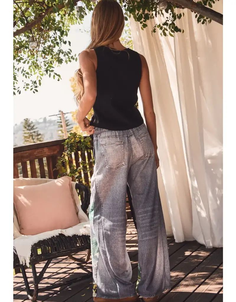 Susan Sublimation Printed Wide Leg Pants