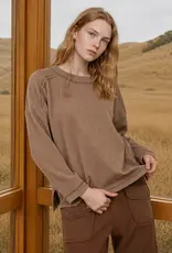 Leslie Ribbed Long Sleeve Knit Top