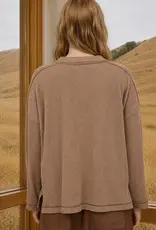 Leslie Ribbed Long Sleeve Knit Top
