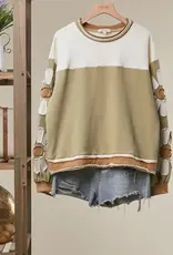 Daisy Applique Colorblock Top