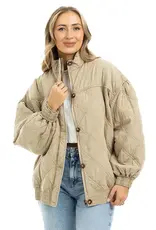 Garment Washed Trendy Luxe Oversized Jacket