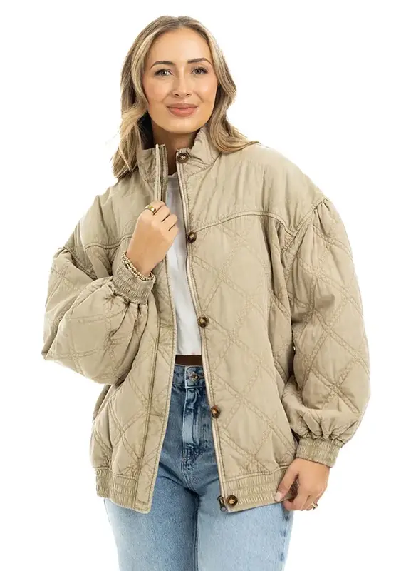 Garment Washed Trendy Luxe Oversized Jacket