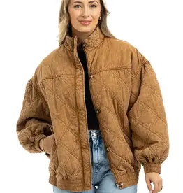 Garment Washed Trendy Luxe Oversized Jacket