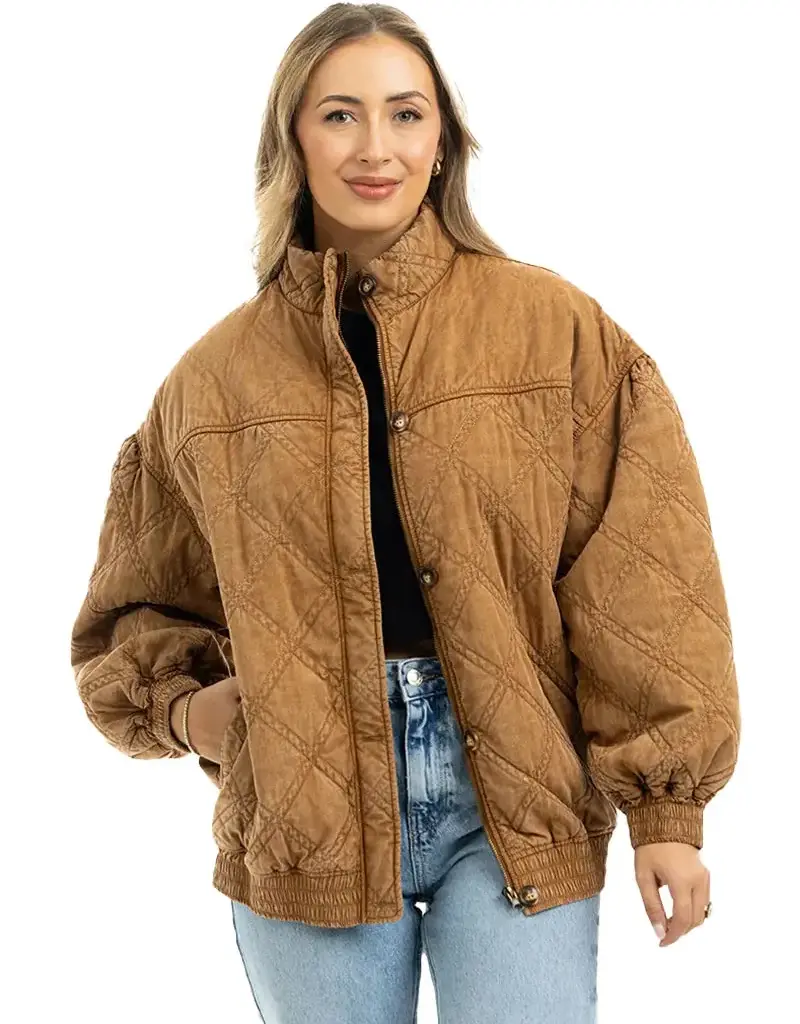Garment Washed Trendy Luxe Oversized Jacket