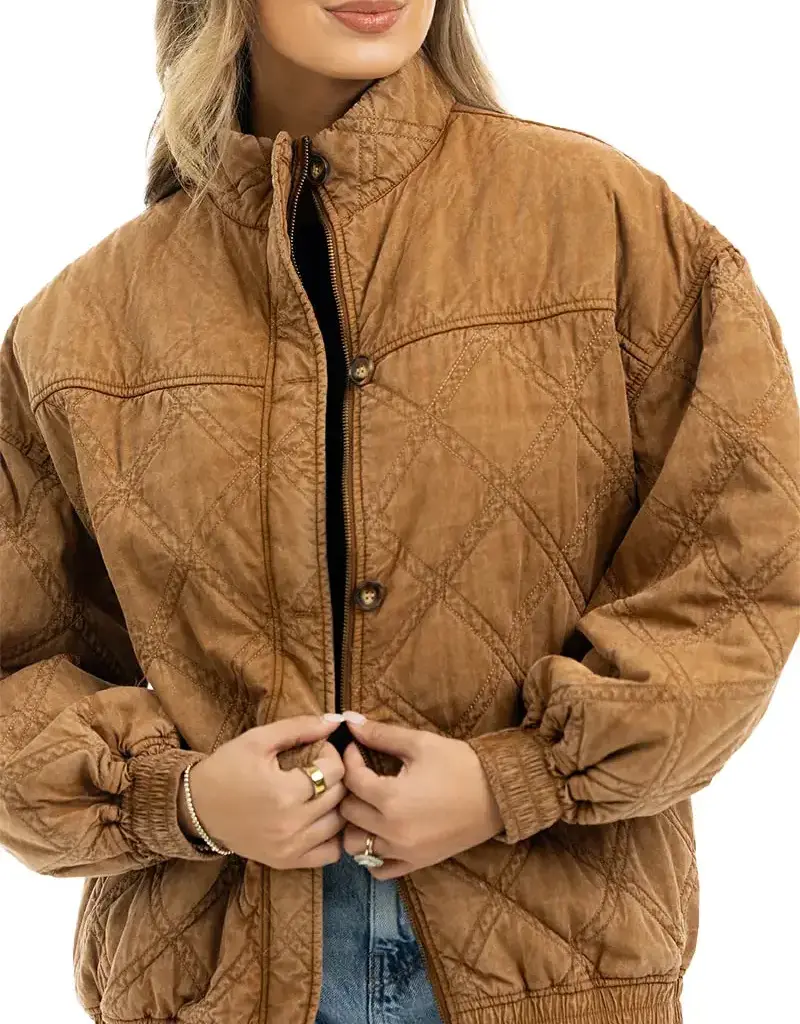 Garment Washed Trendy Luxe Oversized Jacket
