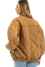 Garment Washed Trendy Luxe Oversized Jacket