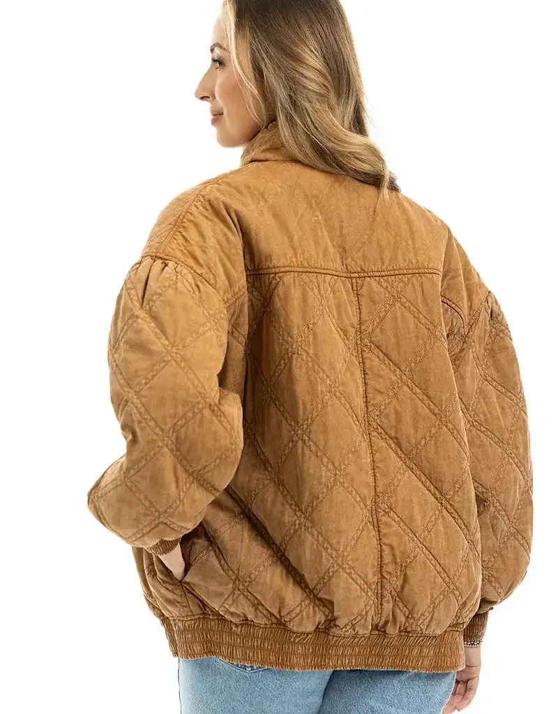 Garment Washed Trendy Luxe Oversized Jacket