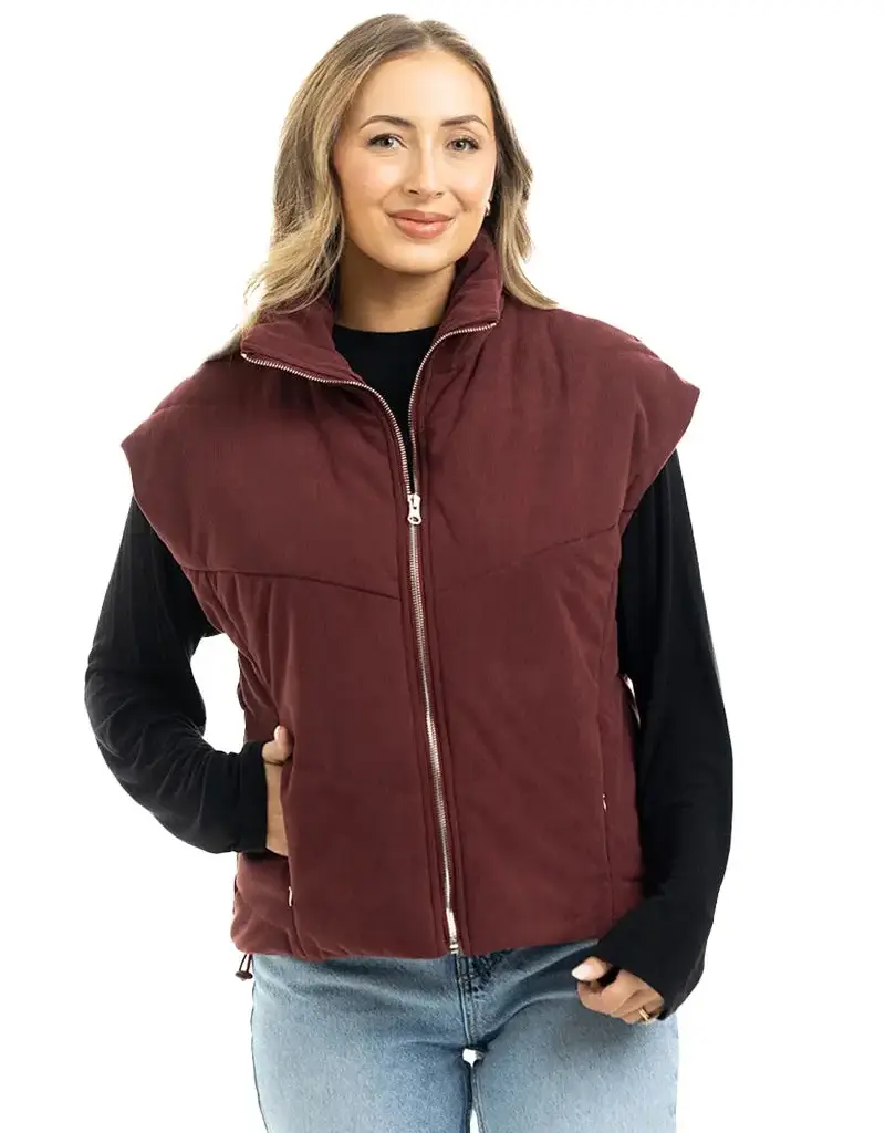 Carly Corduroy Puffer Vest