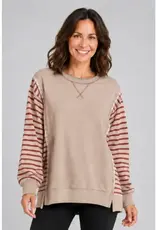 Sammie Trim Stripe Insert Pullover Top