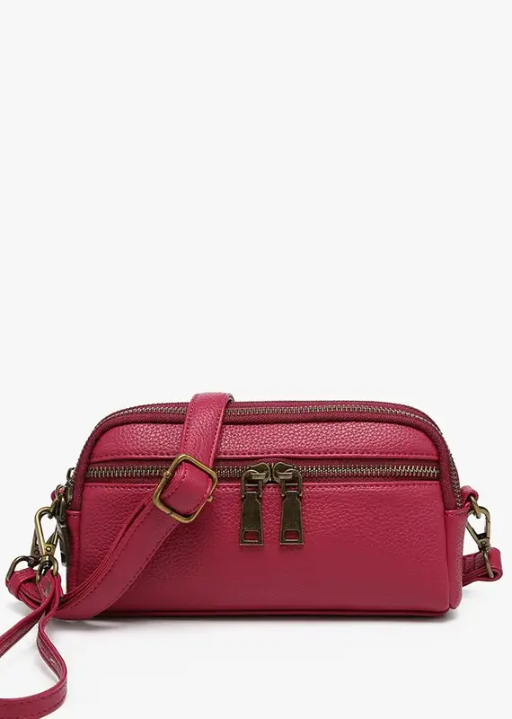 Sunny Dual Compartment Crossbody w/ Wristlet  - Boysenberry