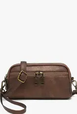 Sunny Dual Compartment Crossbody w/ Wristlet  - Cocoa Pearl