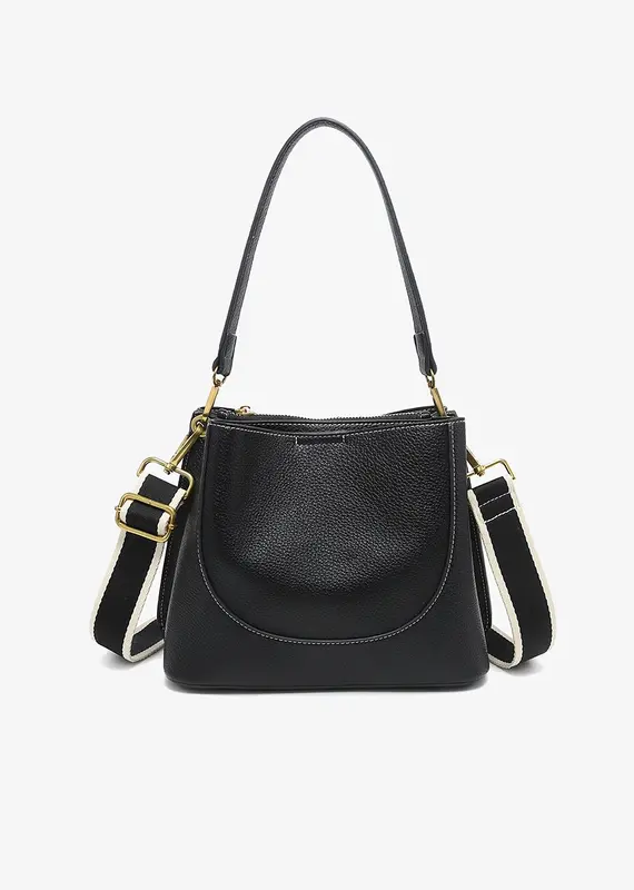 Adrianne Soft Hobo w/ Inner Bag - Black