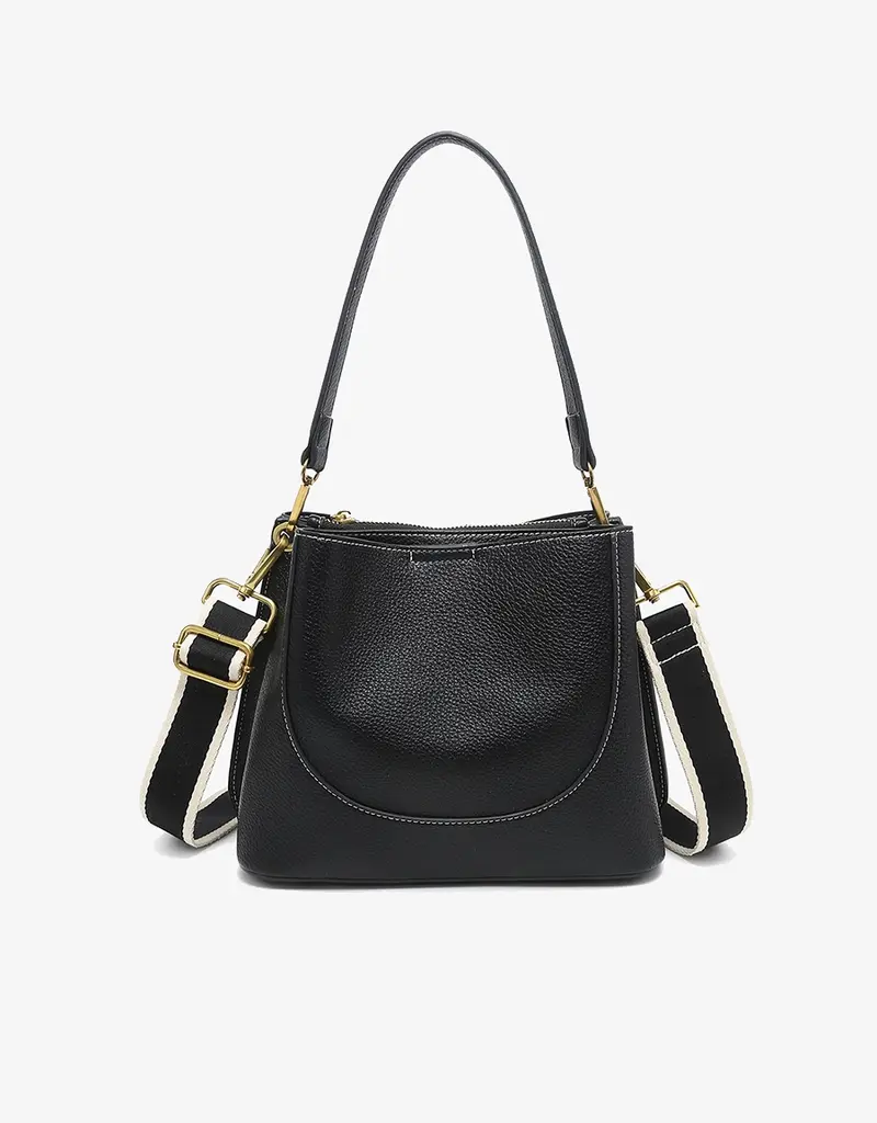 Adrianne Soft Hobo w/ Inner Bag - Black