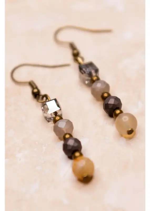 Mari Earrings in Grey Mix