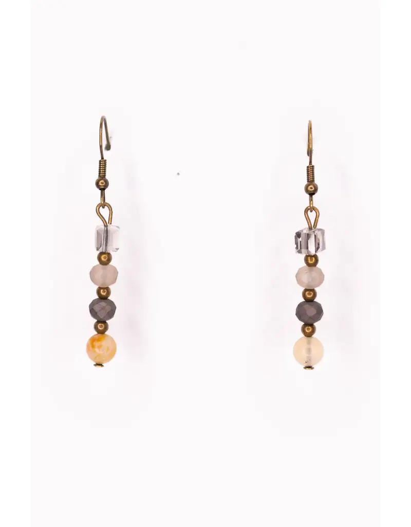 Mari Earrings in Grey Mix