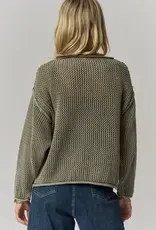 Rylie Rolled Hem Textured Knit Top