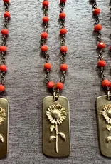 Sunflower Vintage Necklace