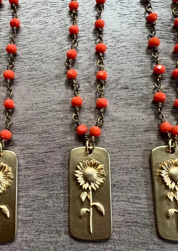Sunflower Vintage Necklace