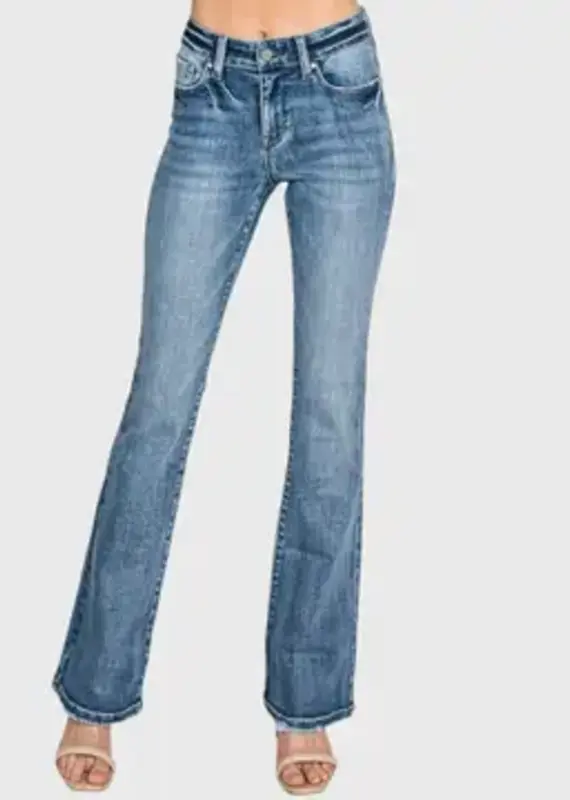 Madilyn Mid Rise Stretch Classic Bootcut Jeans