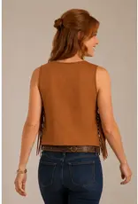 Fancy Faux Suede Fringe Tank