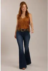 Fancy Faux Suede Fringe Tank