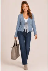 Rebbeca Ribbon Detail Bell Sleeve Tie Front Cardigan
