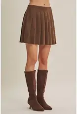 Rodeo Romance Vegan Suede Pleated Mini Skirt