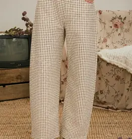 Gingham Barrel Pants