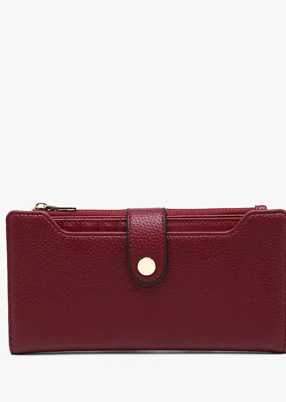 Violet Rfid Fold-Out Wallet w/ Card Slot | Wine