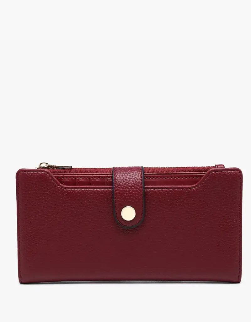 Violet Rfid Fold-Out Wallet w/ Card Slot | Wine